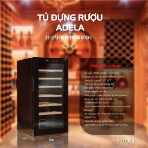 Tủ ướp rượu vang ADELA 28 chai giá gỗ