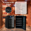 Tủ ướp rượu vang ADELA 18 chai 18A, giá kim loại, không sấy kính